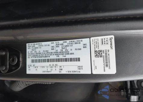 2022 Ford F-150 Xlt из США, поврежденный, VIN 1FTFW1E58NFA48014